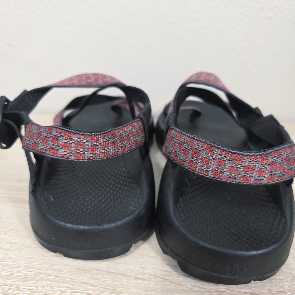 Chaco Women's Black Sandals with Red Patterned Straps - Picture 4 of 15